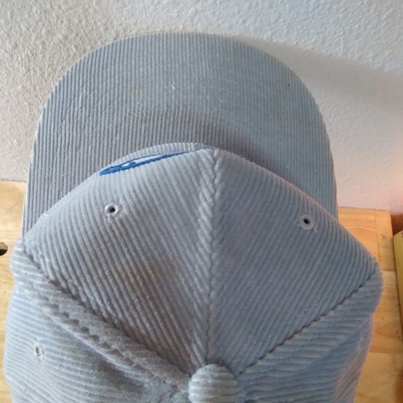 Deadstock Vintage Construction Machinery Patch Corduroy Snap Back Hat - Picture 6 of 9